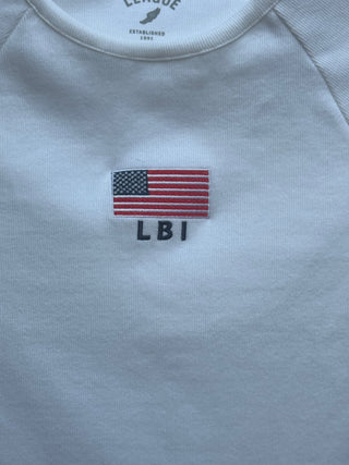 Retro Rib Babydoll Tee Flag