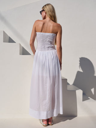 SU26-AD-6364 - VOILE RUCHED TUBE TOP DRESS