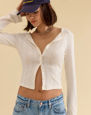 STARGAZER POINTELLE CARDIGAN