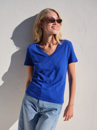 SU26-04-5802 - SUPIMA SLUB JERSEY S/S V-NECK