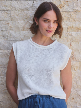 SP26-528-6189 - SLUB YARN TANK SWEATER