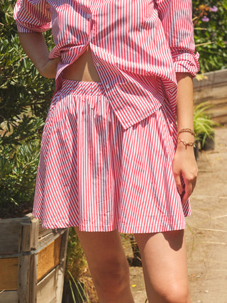SP26-702-5937 - SPRING STRIPE POPLIN CIRCLE SKIRT