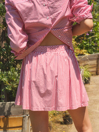 SP26-702-5937 - SPRING STRIPE POPLIN CIRCLE SKIRT