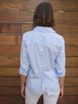 SP26-702-6232 - SPRING STRIPE POPLIN DOUBLE PLACKET SHIRT