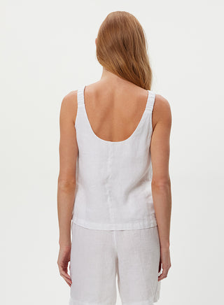 ZORA STRAIGHT NECK SLEEVELESS TOP