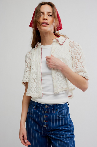 MANNIE LACE BUTTONDOWN