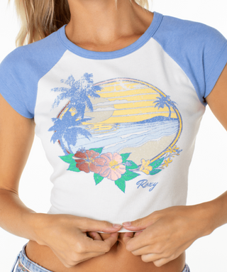 Around the Beach Cropped Rib Baby Tee