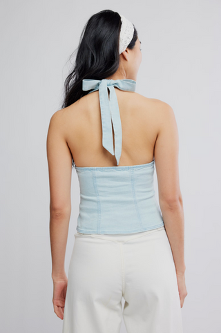 RAMONA DENIM HALTER