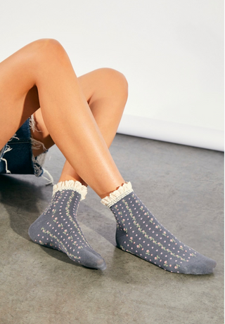 ROSEBUD WAFFLE KNIT ANKLE