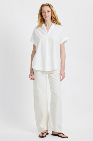 Rhodes Poplin Collared Short Sleeve Popover