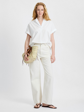 Rhodes Poplin Collared Short Sleeve Popover