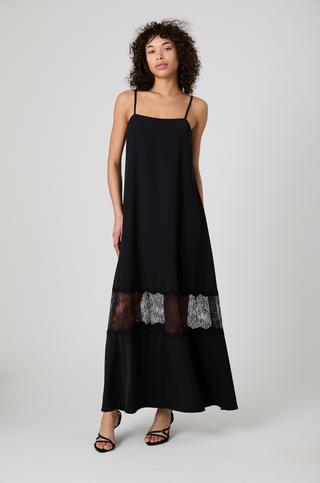 Quinn Crepe Lace Maxi Dress