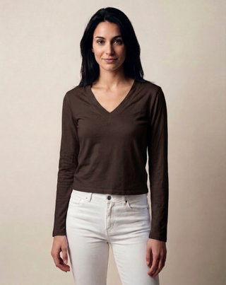 CLOUD JERSEY L/S V-NECK