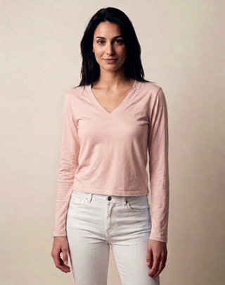 CLOUD JERSEY L/S V-NECK