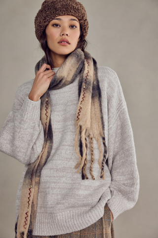 HIGHLAND PLAID SKINNY SCARF