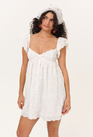 Laura Eyelet Mini Dress
