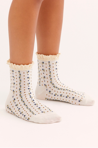 ROSEBUD WAFFLE KNIT ANKLE