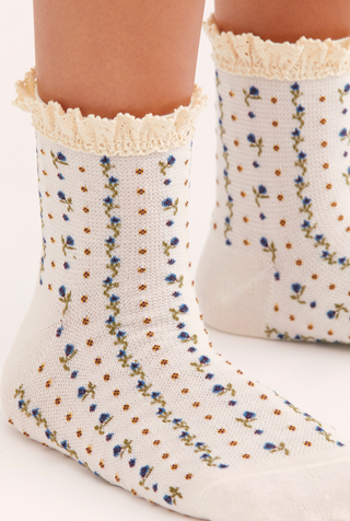 ROSEBUD WAFFLE KNIT ANKLE