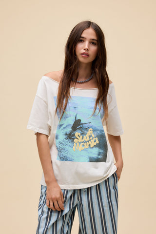 SURF MANIA OFF THE SHOULDER TEE