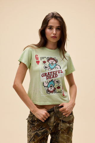 GRATEFUL DEAD PLAYING CARD BURNOUT VINTAGE TEE