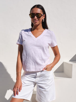 SU26-04-5802 - SUPIMA SLUB JERSEY S/S V-NECK