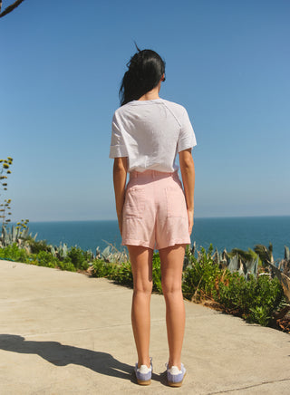 SP26-449-H44 - LINEN PLEATED SHORT