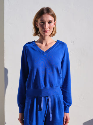 SU26-130-6116 - SOFTEST FLEECE V-NECK RAGLAN SWEATSHIRT