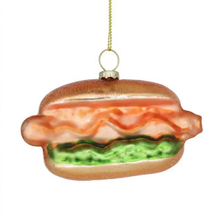 Hot dog on a Bun Christmas Ornament