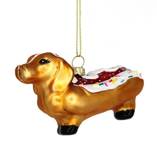 Weiner Dog Sprinkles Christmas Ornament