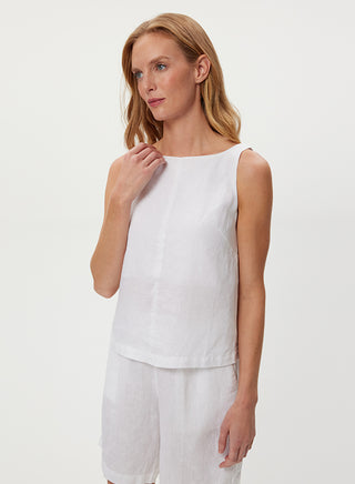 ZORA STRAIGHT NECK SLEEVELESS TOP