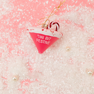 Tini Bit Festive Martini Glass Ornament