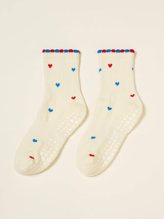 USA Mini Heart Petal Grip Sock