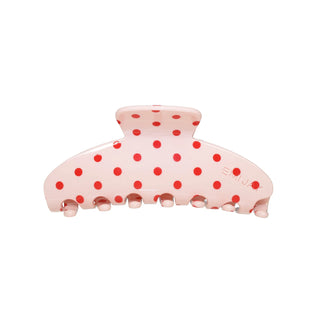 BIG EFFING CLIP IN BLUSH POLKA DOT