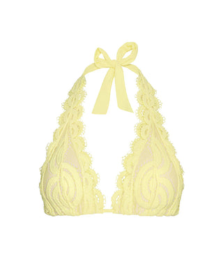 BUTTERCUP LACE HALTER BIKINI TOP