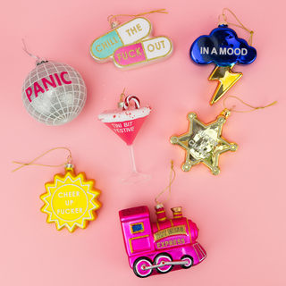 Panic Disco Glass Ornament