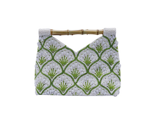 Beaded Cut Out Handle Handbag