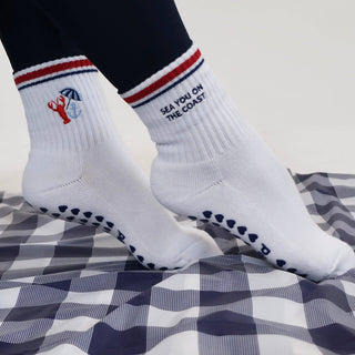 Sea You on the Coast Grip Socks
