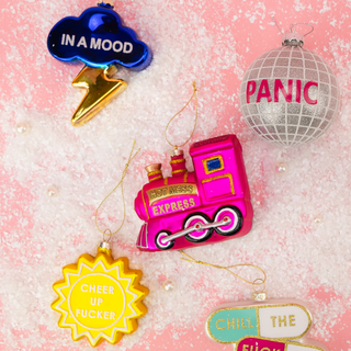 Panic Disco Glass Ornament