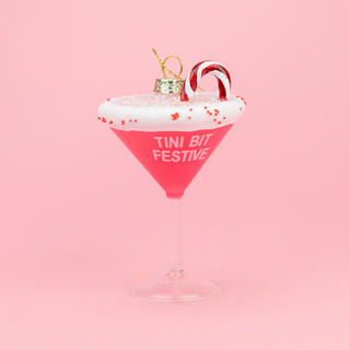 Tini Bit Festive Martini Glass Ornament