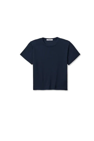 Fitz Ribbed Boxy Crew Neck Tee