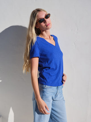 SU26-04-5802 - SUPIMA SLUB JERSEY S/S V-NECK