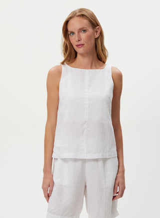 ZORA STRAIGHT NECK SLEEVELESS TOP