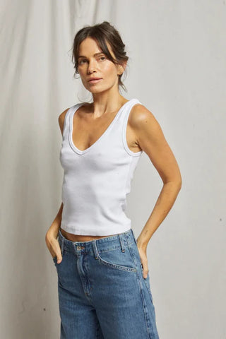 Maria Rib V-Neck Tank
