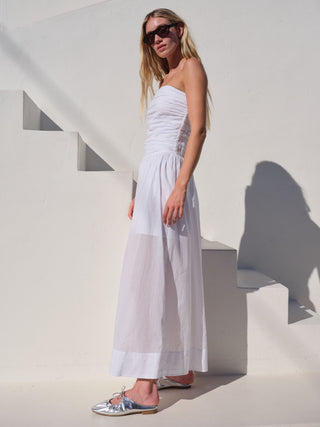 SU26-AD-6364 - VOILE RUCHED TUBE TOP DRESS