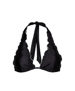 TUX LETTUCE EDGE HALTER TOP