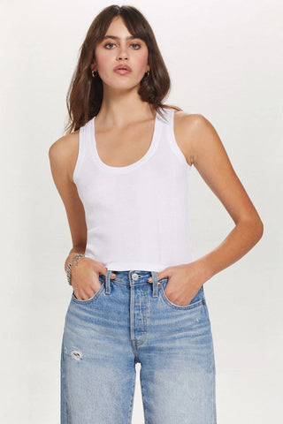 VARIEGATED RIB CROP TANK